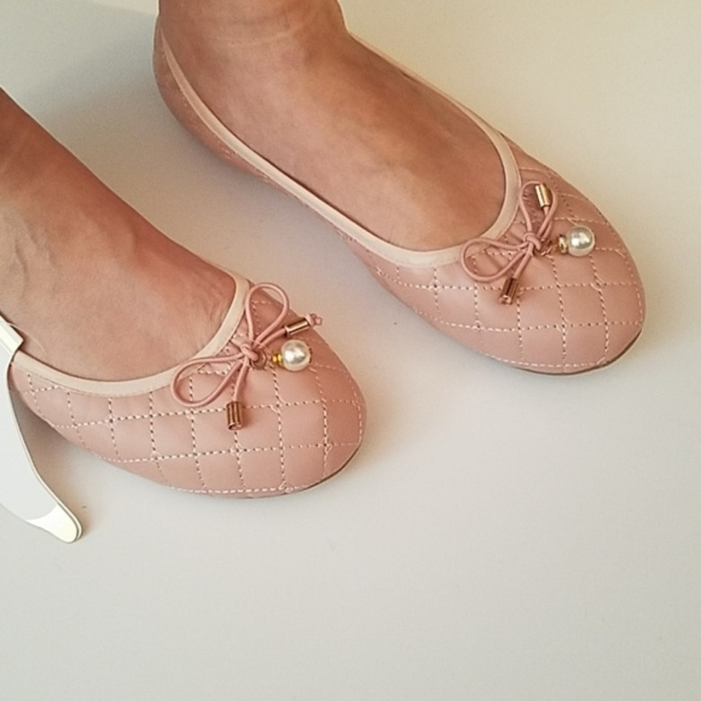 LAST ONE,,,,,,Gold Toe Blush Shoes